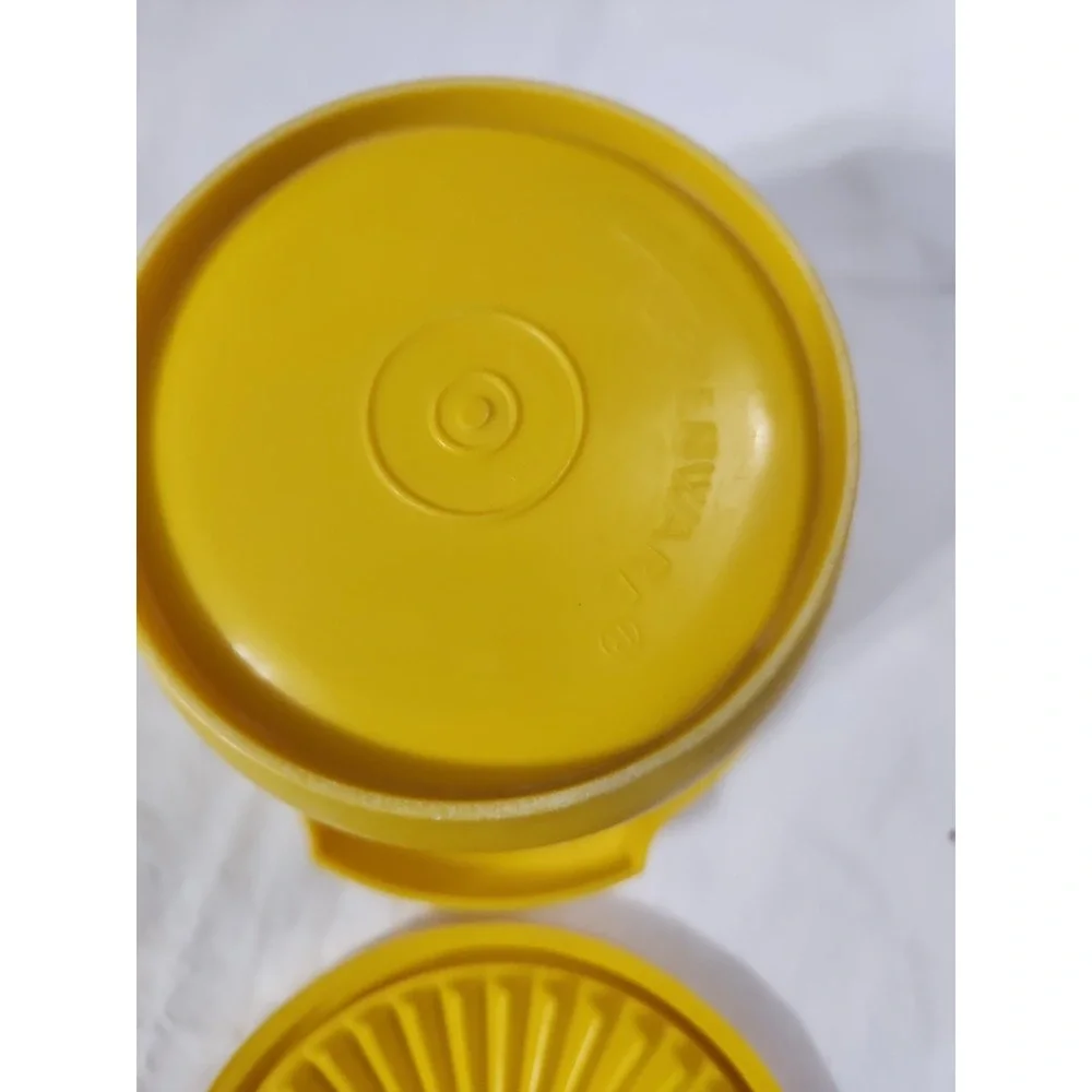 Vintage Tupperware Yellow Small Bowl 886- 10 With Lid # 812-20 Cottagecore